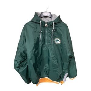 Starter Greenbay Packers Pullover Jacket Green Gold Football Coat Men’s Size XL